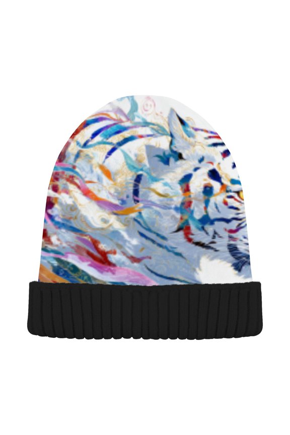 Winter Beanie Hats Warm Cozy Cap Color Storm on The Prowl Pattern