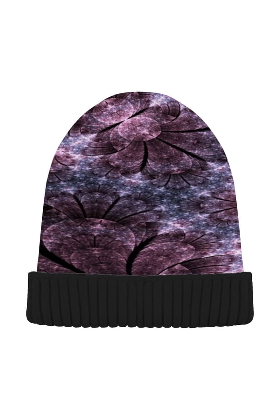 Winter Beanie Hats Warm Cozy Cap Galactic Floral Dreams Pattern