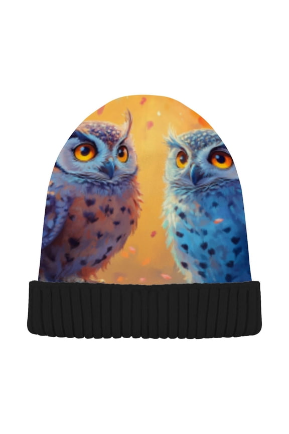 Winter Beanie Hats Warm Cozy Cap Mystic Guardians Pattern