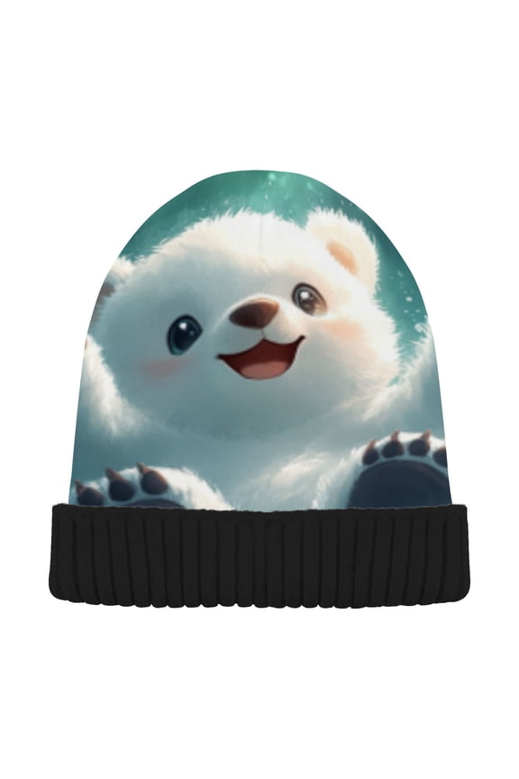 Winter Beanie Hats Warm Cozy Cap Playful Splash Pattern