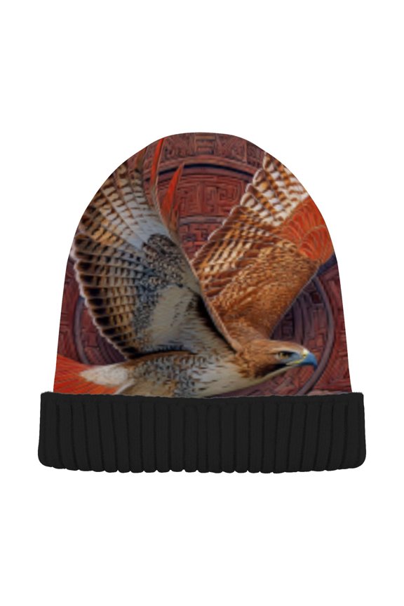 Winter Beanie Hats Warm Cozy Cap Rings Of Flight Pattern