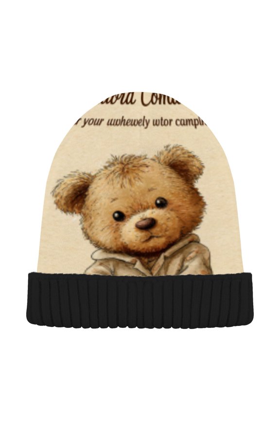 Winter Beanie Hats Warm Cozy Cap Warm Heart Pattern