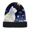 thumbnail image 1 of BZSMCE Winter Beanie Hats Warm Cozy Cap Whimsy Cat & Flutter Pattern, 1 of 7
