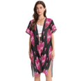 thumbnail image 1 of BZSMCE Women Creatively Galactic Love Pattern Print Beach Cover-ups Size:S-2XL, 1 of 7