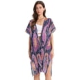 thumbnail image 1 of BZSMCE Women Creatively Paisley Dreams Print Beach Cover-ups Size:S-2XL, 1 of 7