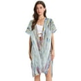 thumbnail image 1 of BZSMCE Women Creatively White Cat with Blue Eyes Print Beach Cover-ups Size:S-2XL, 1 of 7