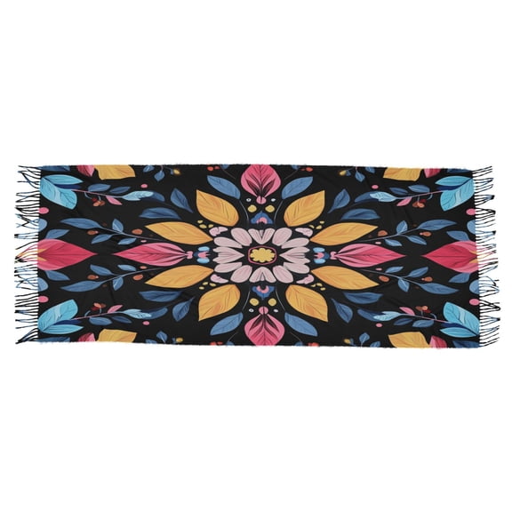 BZSMCE Women Scarf Botany Texture Simple Pattern Soft Warm Long Large Scarves