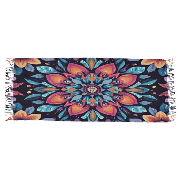 BZSMCE Women Scarf Design Botany Texture Simple Pattern Soft Warm Long Large Scarves