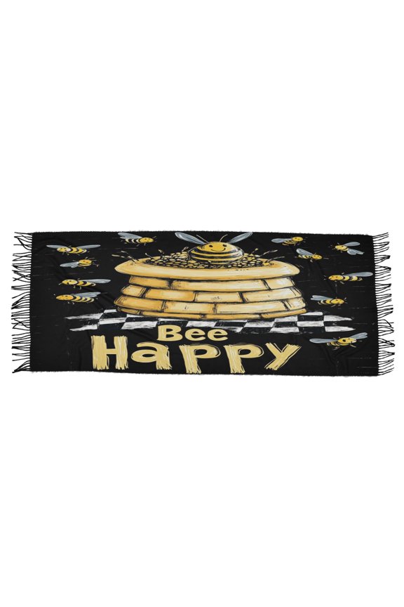 Women Scarf Drawing Bee Pattern Simple Pattern Soft Warm Long Large Scarves