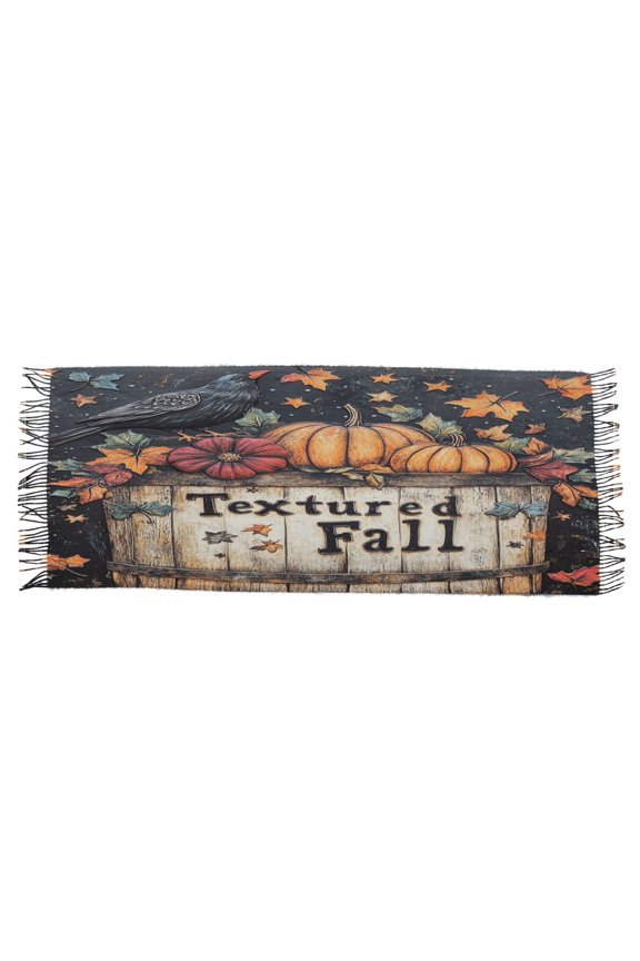 Women Scarf Ripe Pumpkin Printed Simple Pattern Soft Warm Long Large Scarves