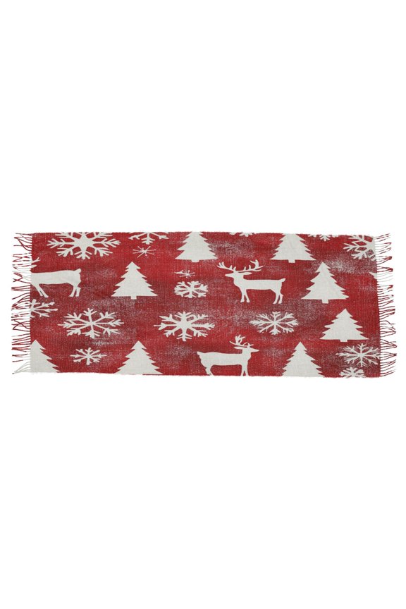 Women Scarf Simple Deer Sonwflake Simple Pattern Soft Warm Long Large Scarves