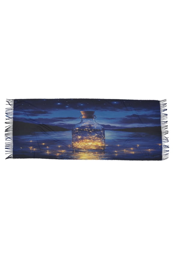 Women Scarf Starlight in Bottle Simple Pattern Soft Warm Long Large Scarves