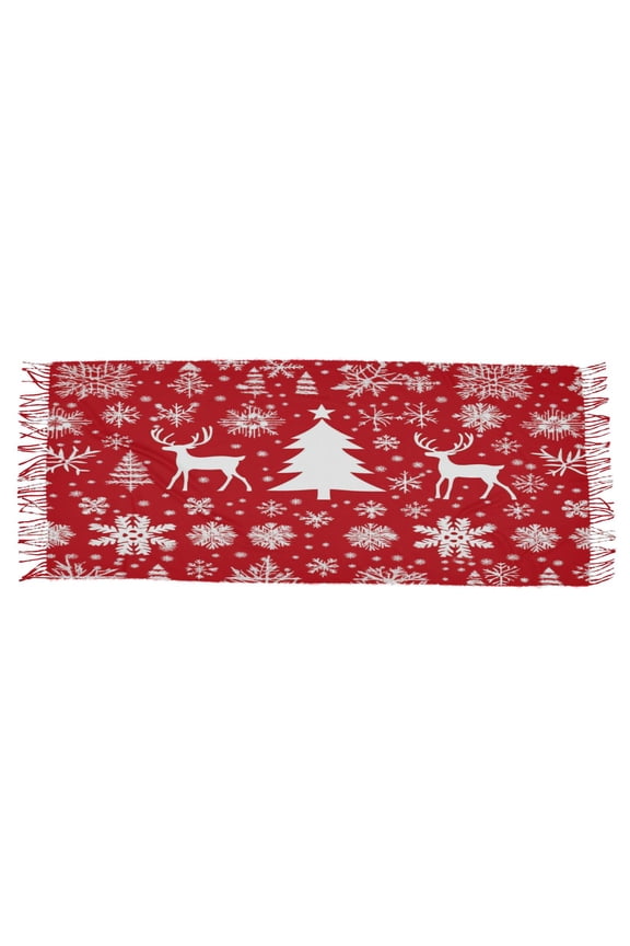 Women Scarf The Deer Sonwflake Pattern Simple Pattern Soft Warm Long Large Scarves