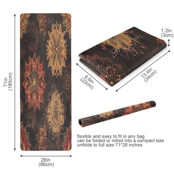 BZSMCE Yoga Mat Women Autumn Bloom Dance Fitness Mat