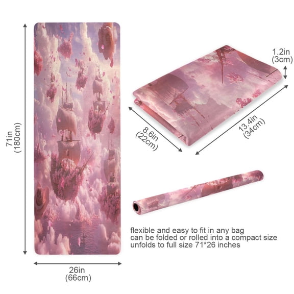 BZSMCE Yoga Mat Women Boat Of Flower Fitness Mat