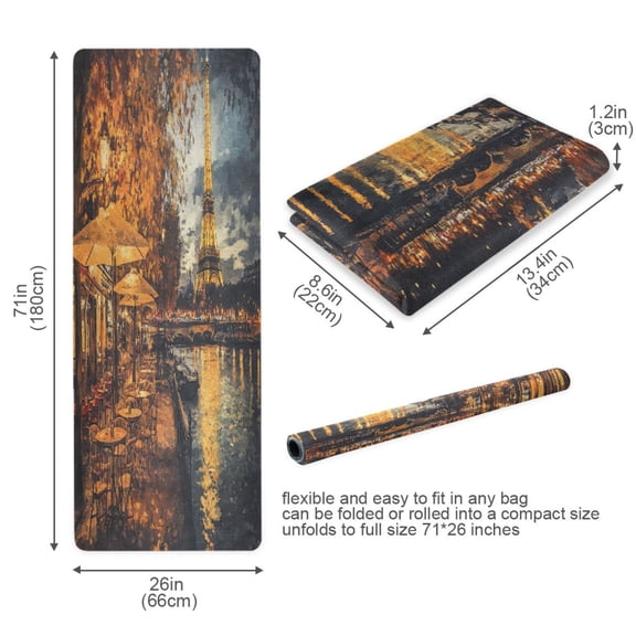 BZSMCE Yoga Mat Women Cafe by Tower Evening Fitness Mat