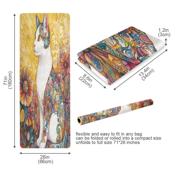 BZSMCE Yoga Mat Women Cat's Embrace Fitness Mat