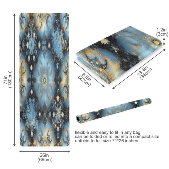 BZSMCE Yoga Mat Women Celestial Patterns Fitness Mat