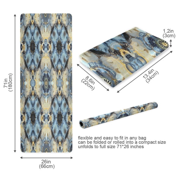 BZSMCE Yoga Mat Women Cerulean Dreams Fitness Mat