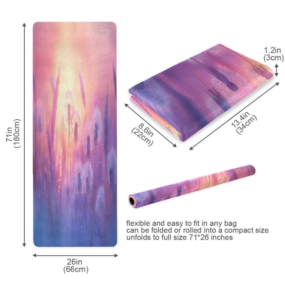 BZSMCE Yoga Mat Women Dandelions at Sunset Blurred Fitness Mat