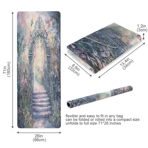 BZSMCE Yoga Mat Women Enchanted Garden with Butterflies-413f-4164-8d4b-05905283a3e4 Fitness Mat