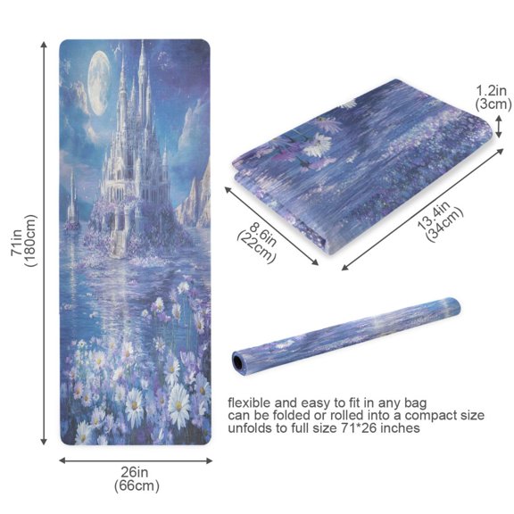 BZSMCE Yoga Mat Women Fantasy Palacel Fitness Mat