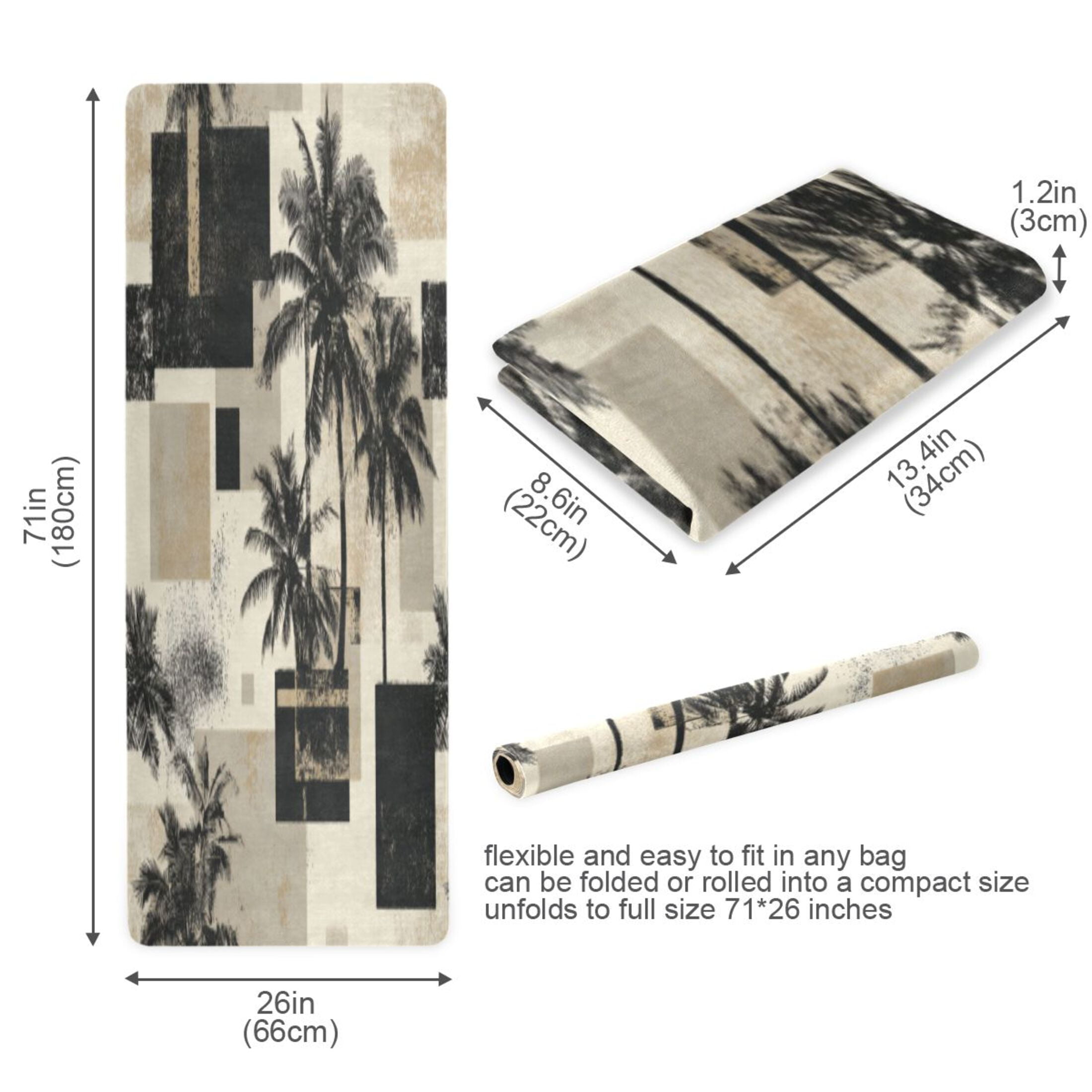 BZSMCE Yoga Mat Women Fitness Mat Abstract Tropics Pattern