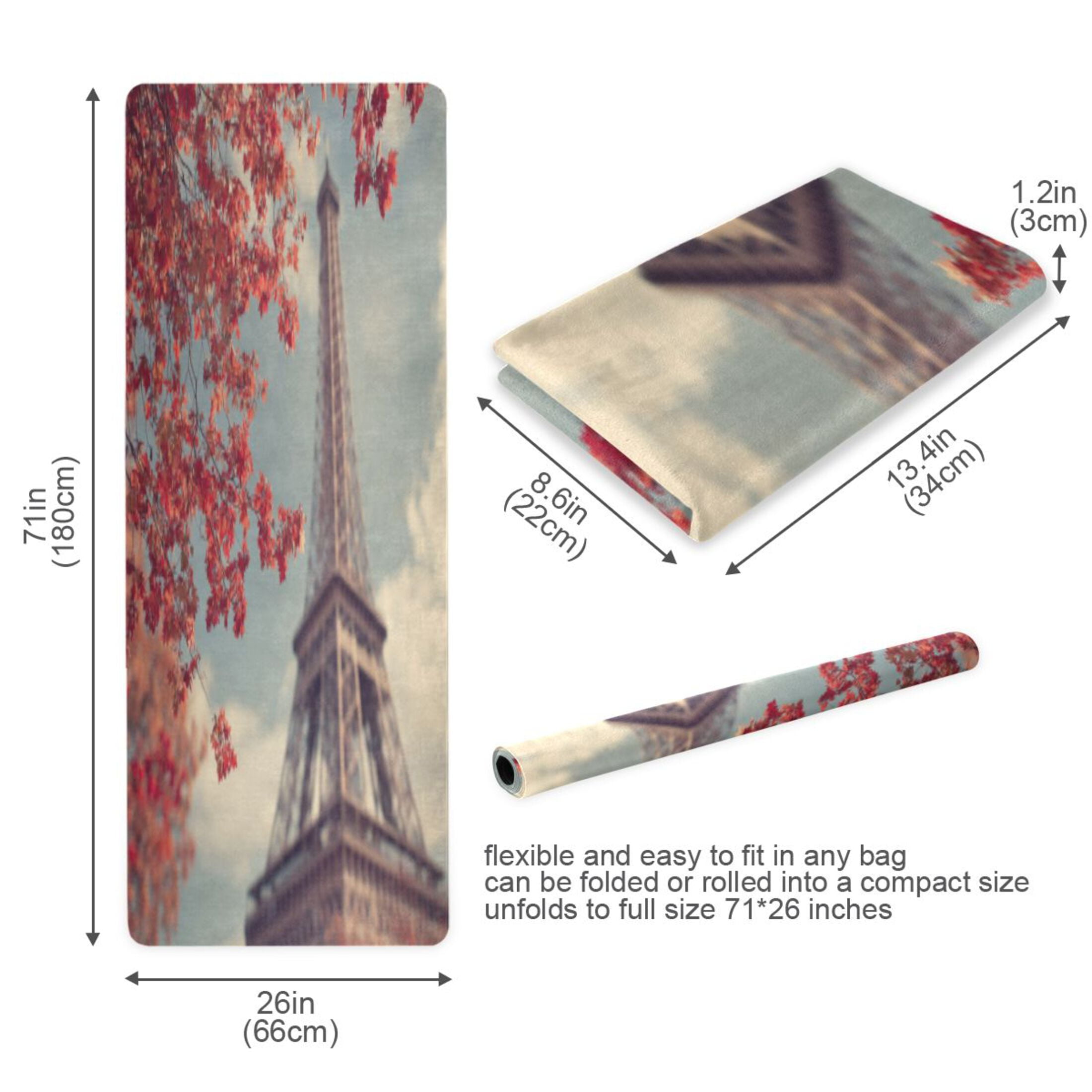 BZSMCE Yoga Mat Women Fitness Mat Autumn at The Tower Pattern