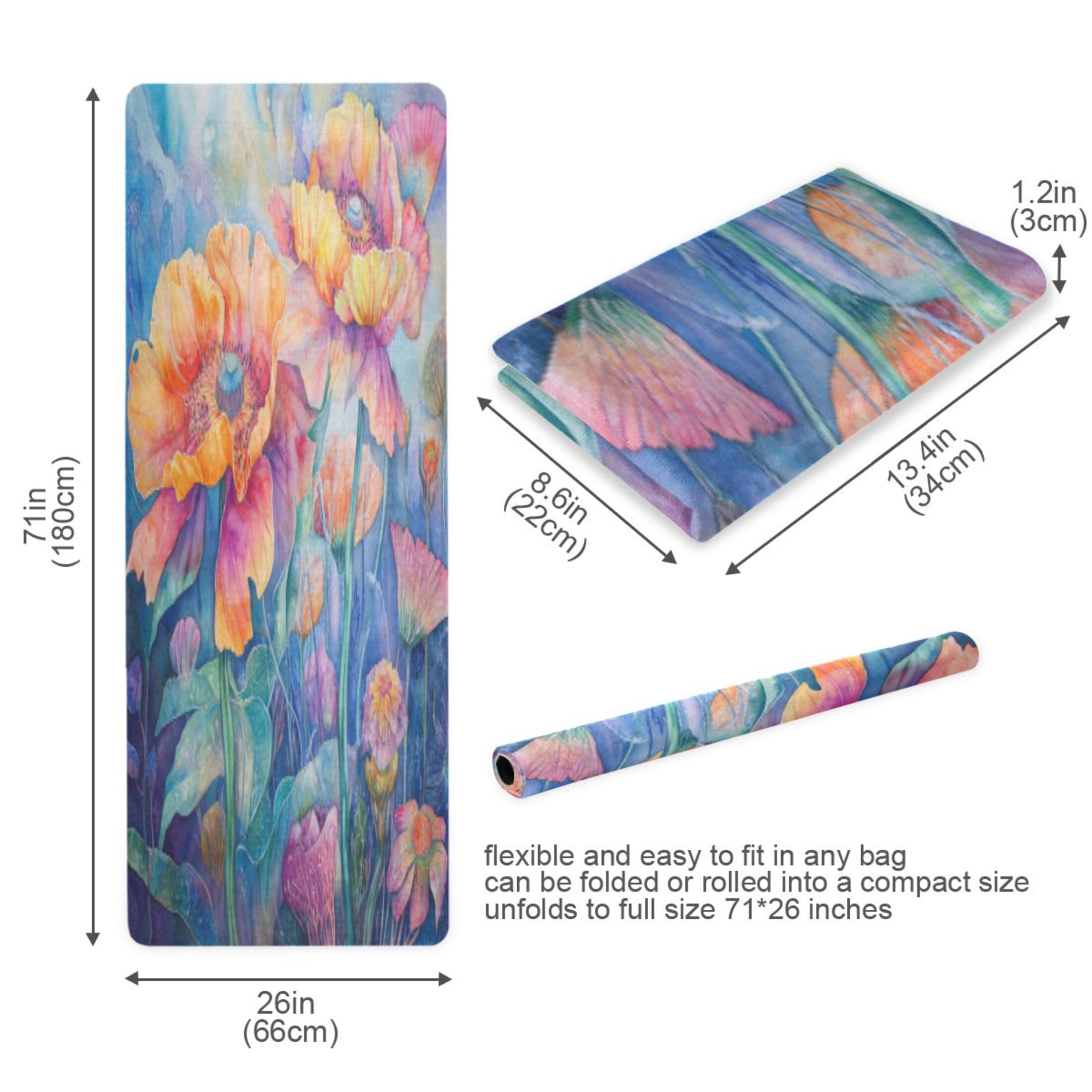 BZSMCE Yoga Mat Women Fitness Mat Blooming Fantasia Pattern