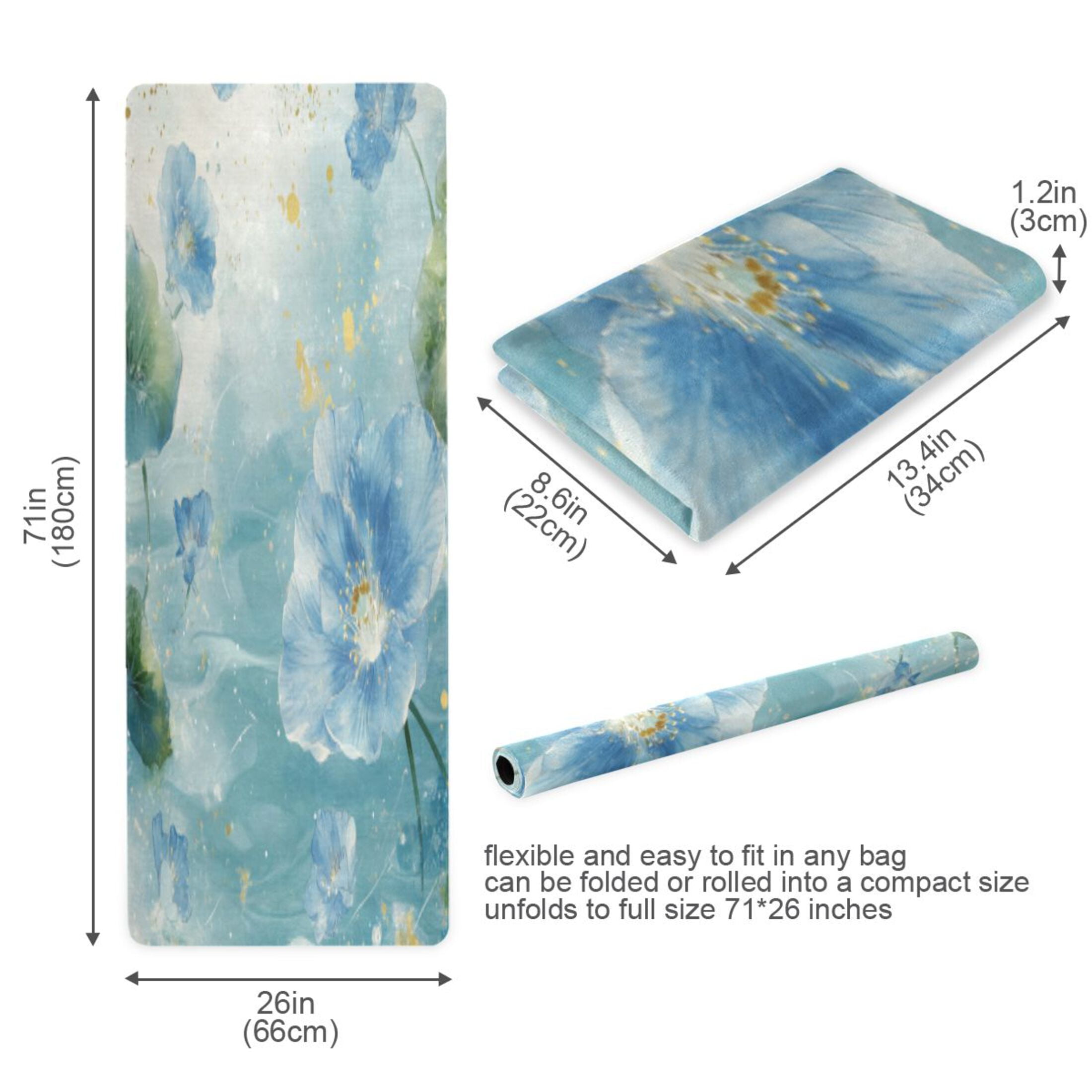 BZSMCE Yoga Mat Women Fitness Mat Blooming Serenity Pattern