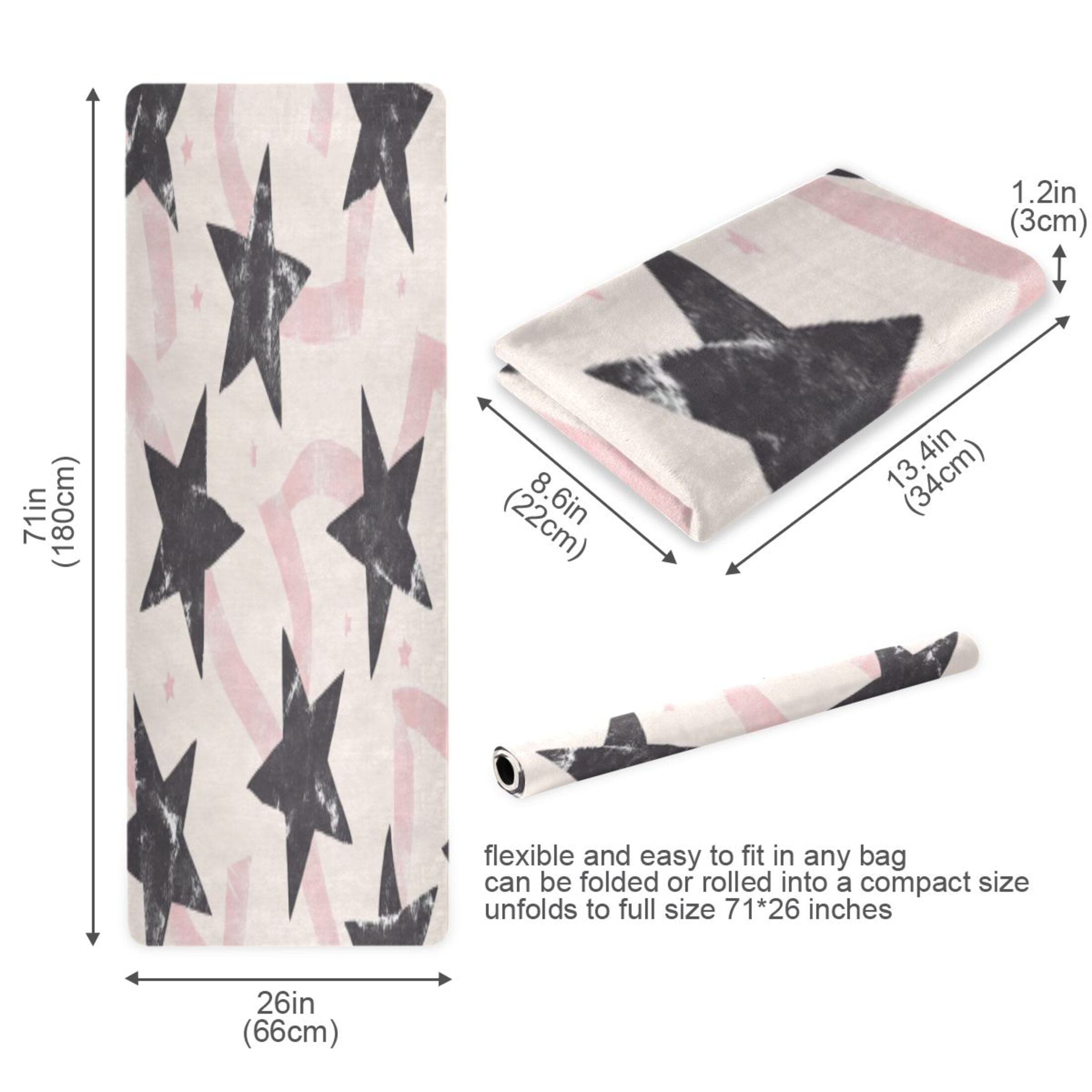 BZSMCE Yoga Mat Women Fitness Mat Celestial Pattern
