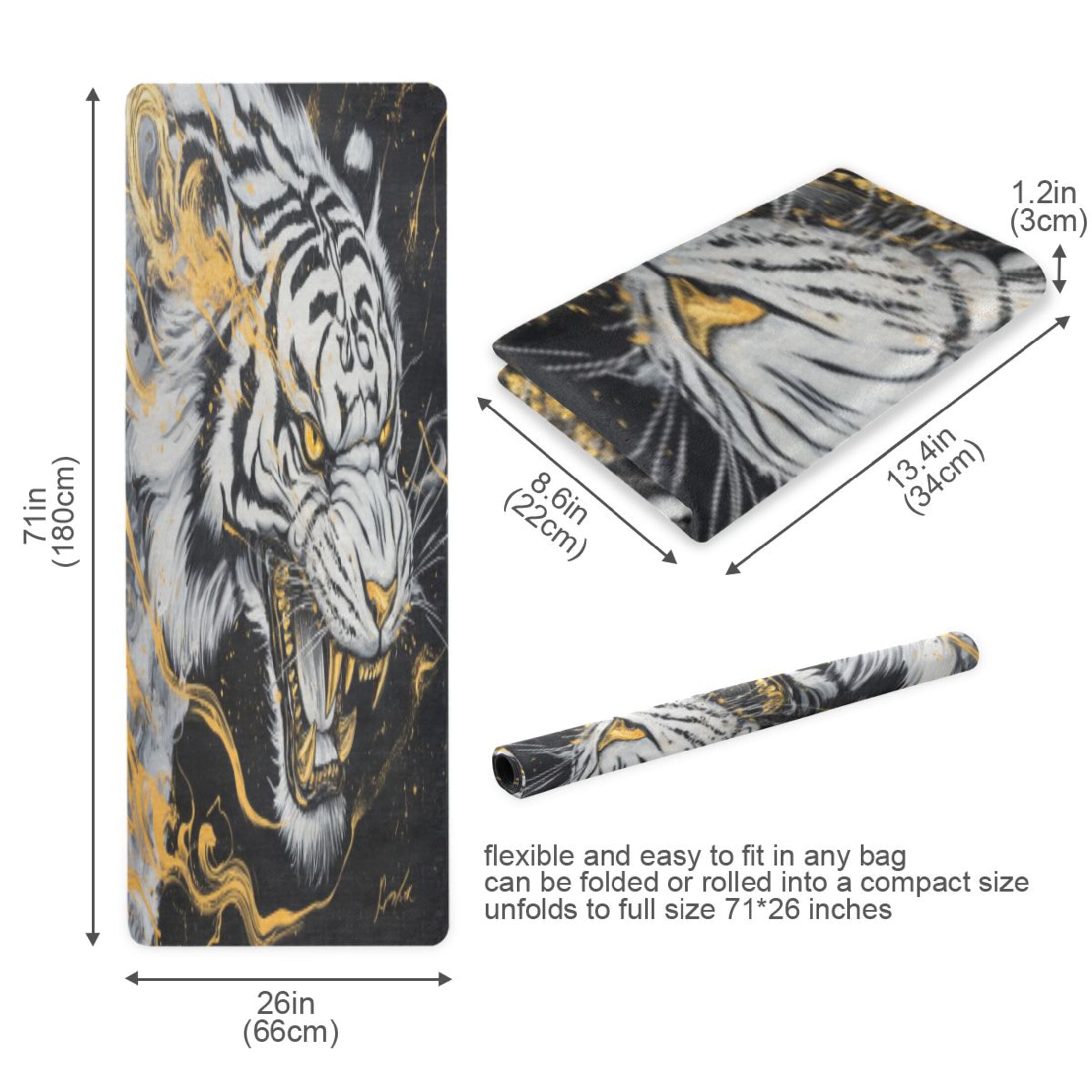 BZSMCE Yoga Mat Women Fitness Mat Fury Of The Tiger Pattern