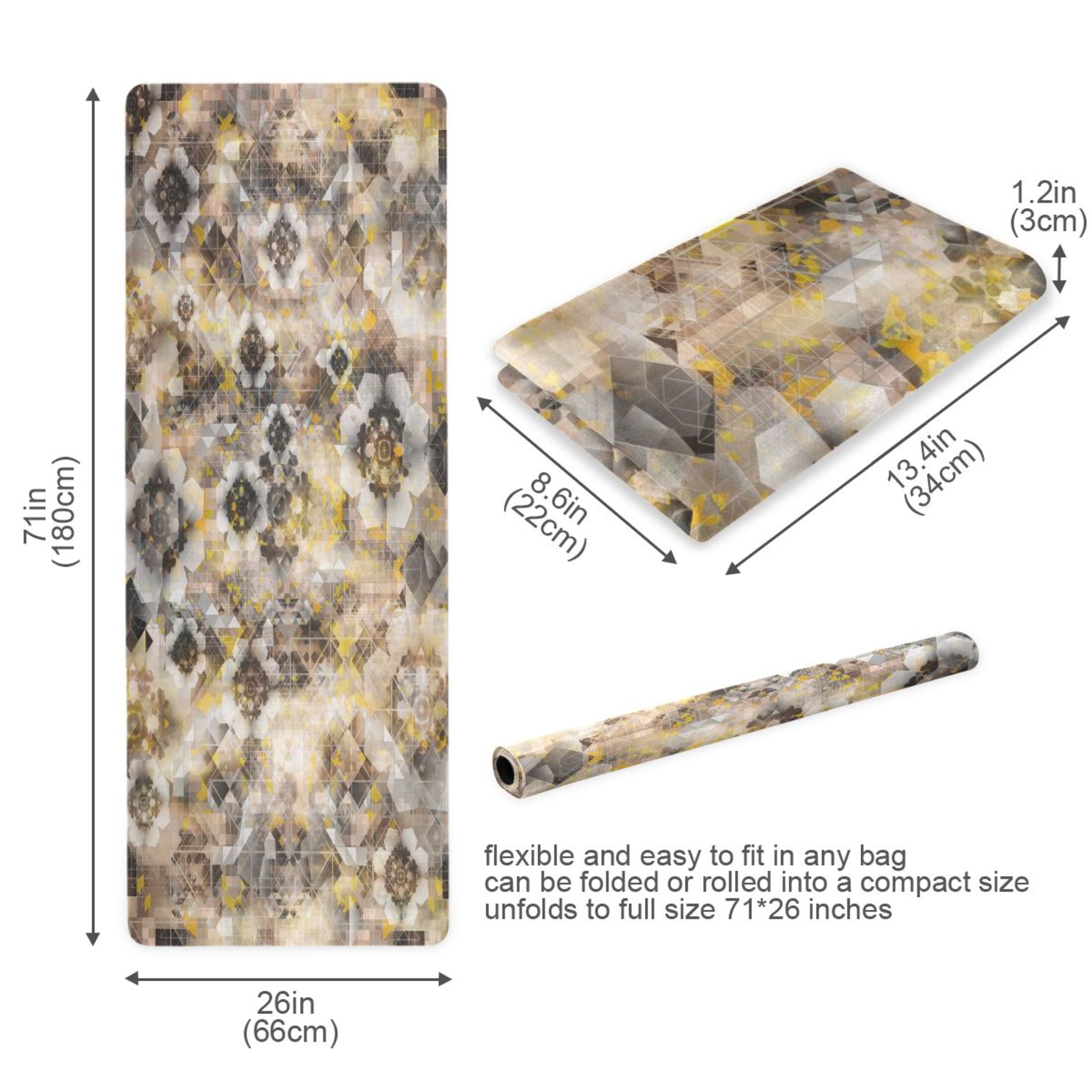 BZSMCE Yoga Mat Women Fitness Mat Glam Mosaic Pattern