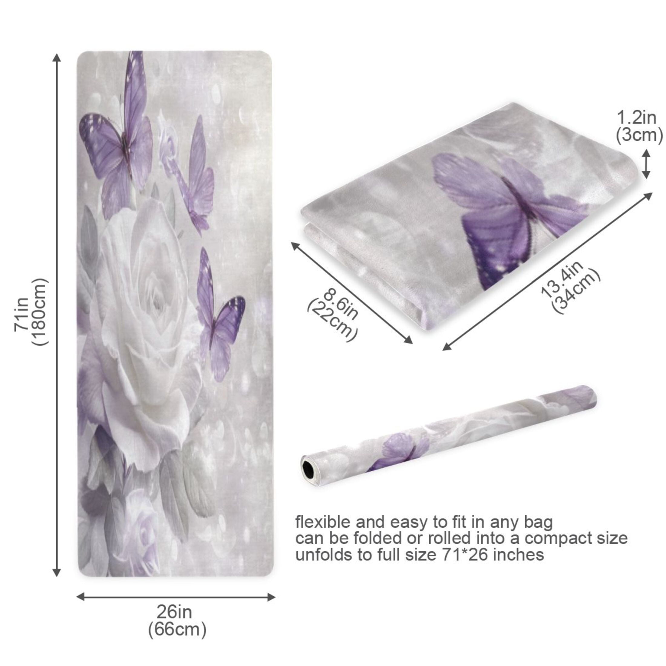 BZSMCE Yoga Mat Women Fitness Mat Lavender Dream Pattern