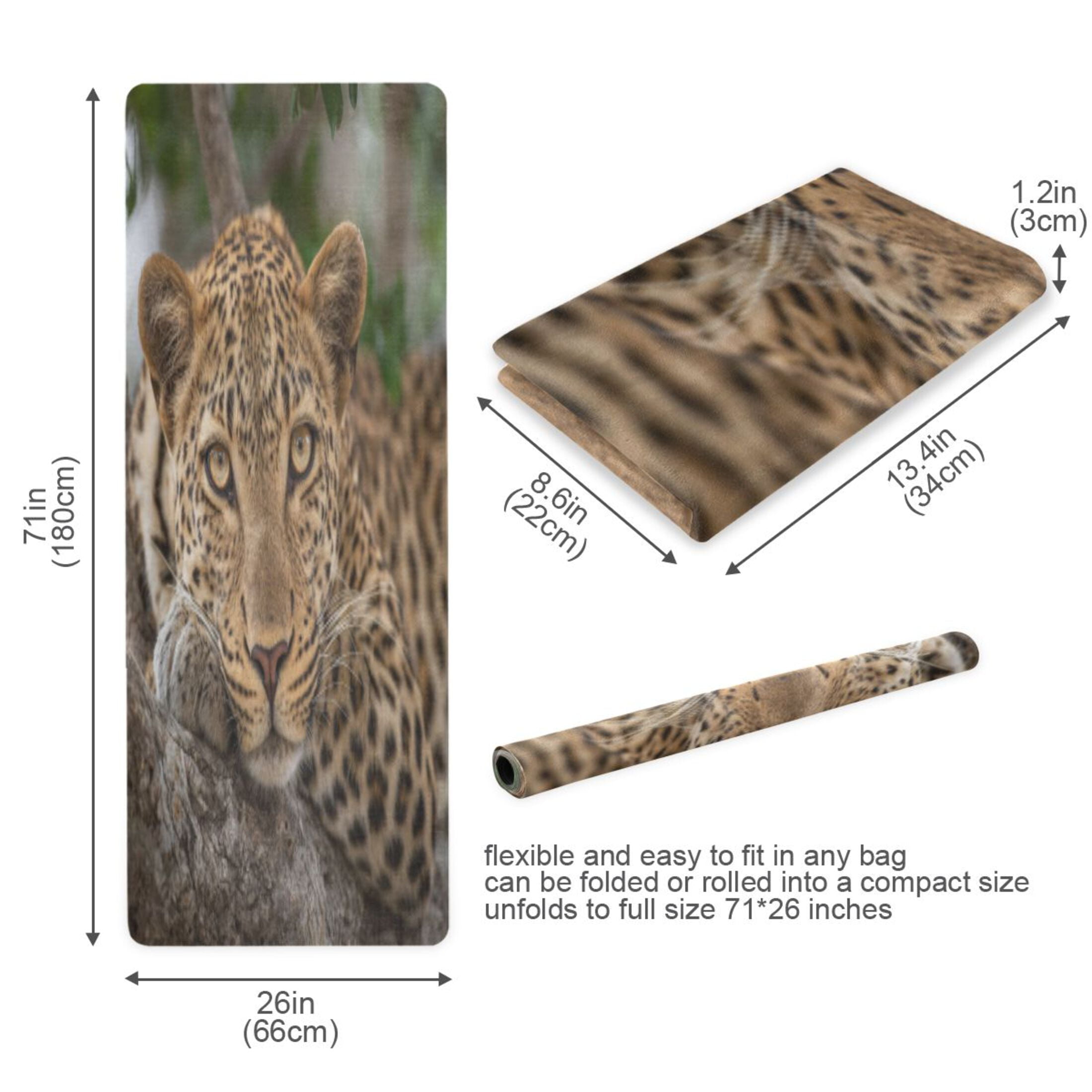 BZSMCE Yoga Mat Women Fitness Mat Leopard Calm Pattern