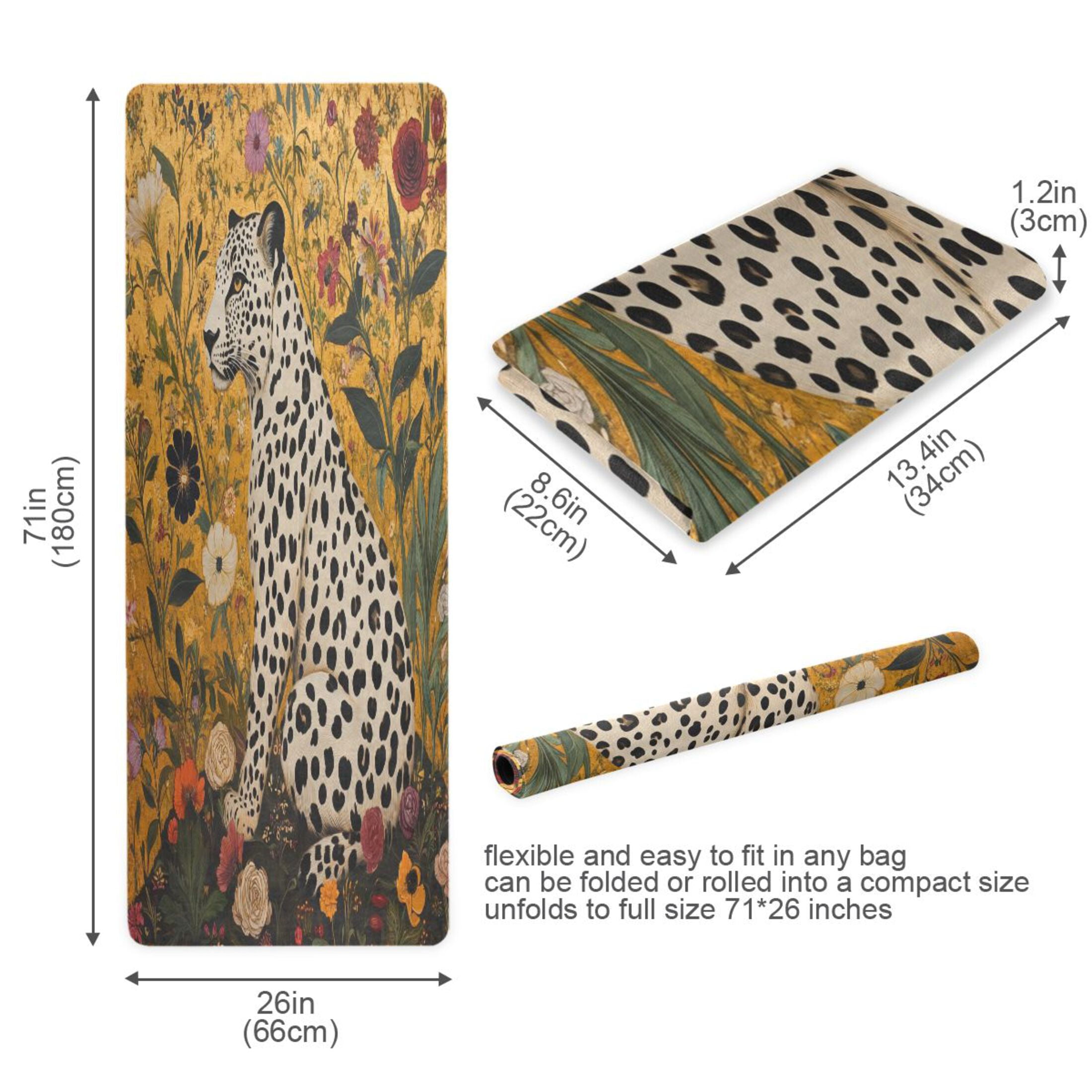 BZSMCE Yoga Mat Women Fitness Mat Leopard Serenade Pattern