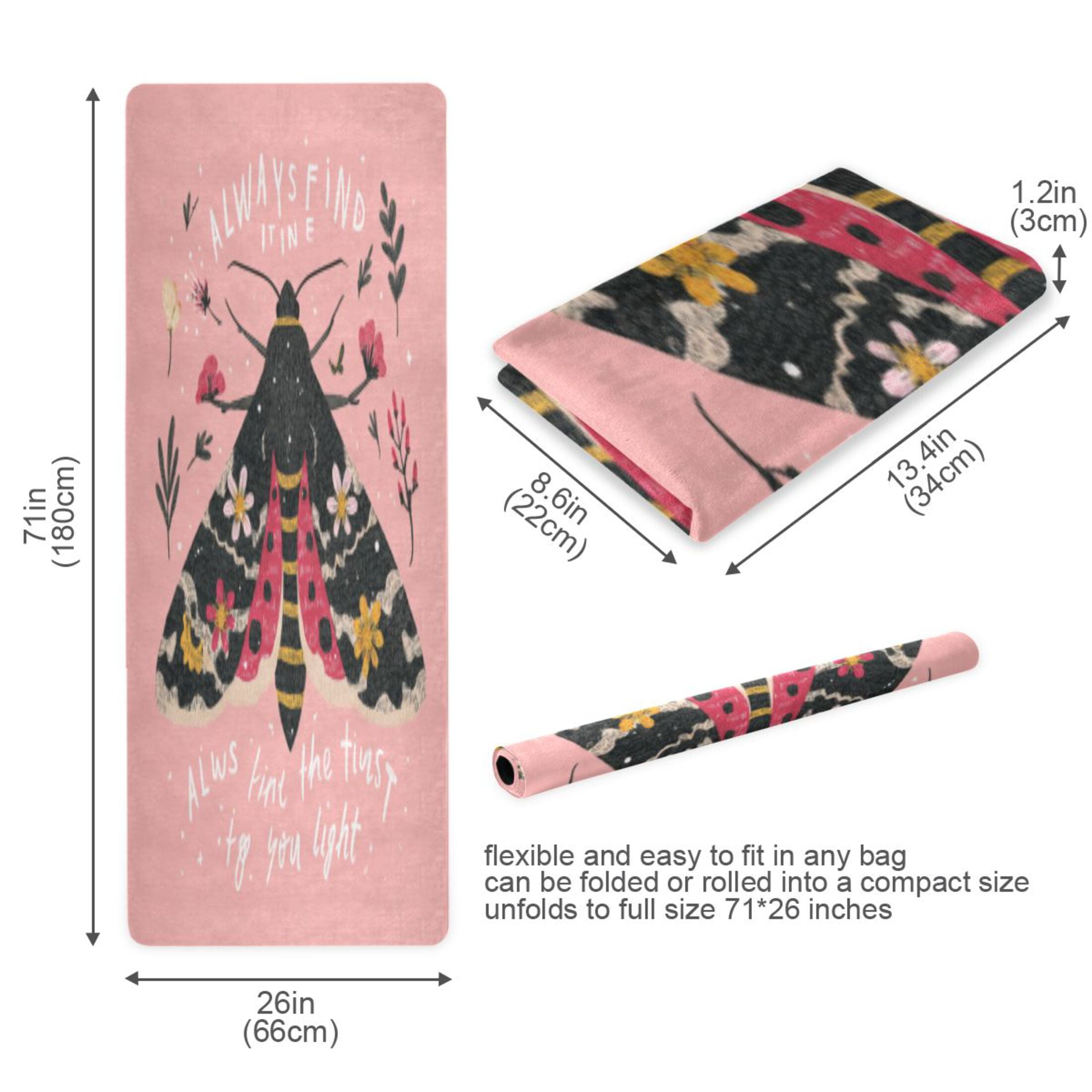 BZSMCE Yoga Mat Women Fitness Mat Light Of Hope Pattern