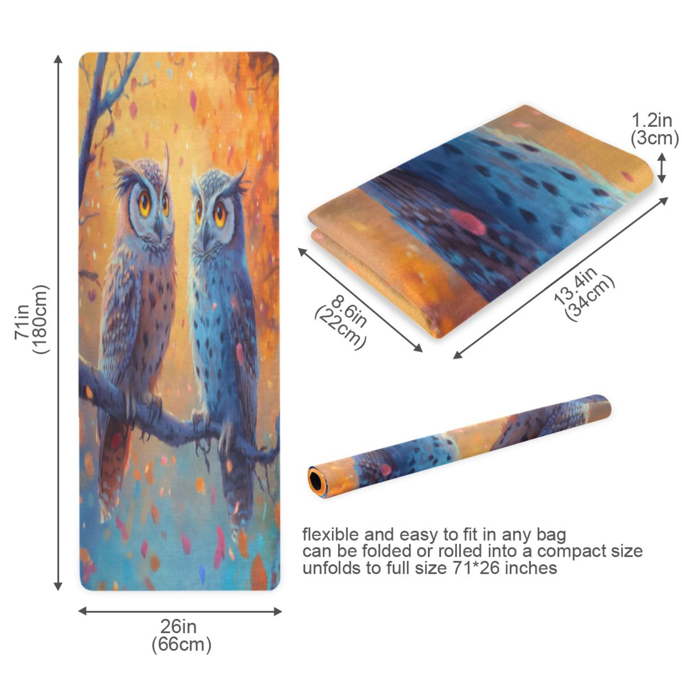 BZSMCE Yoga Mat Women Fitness Mat Mystic Guardians Pattern