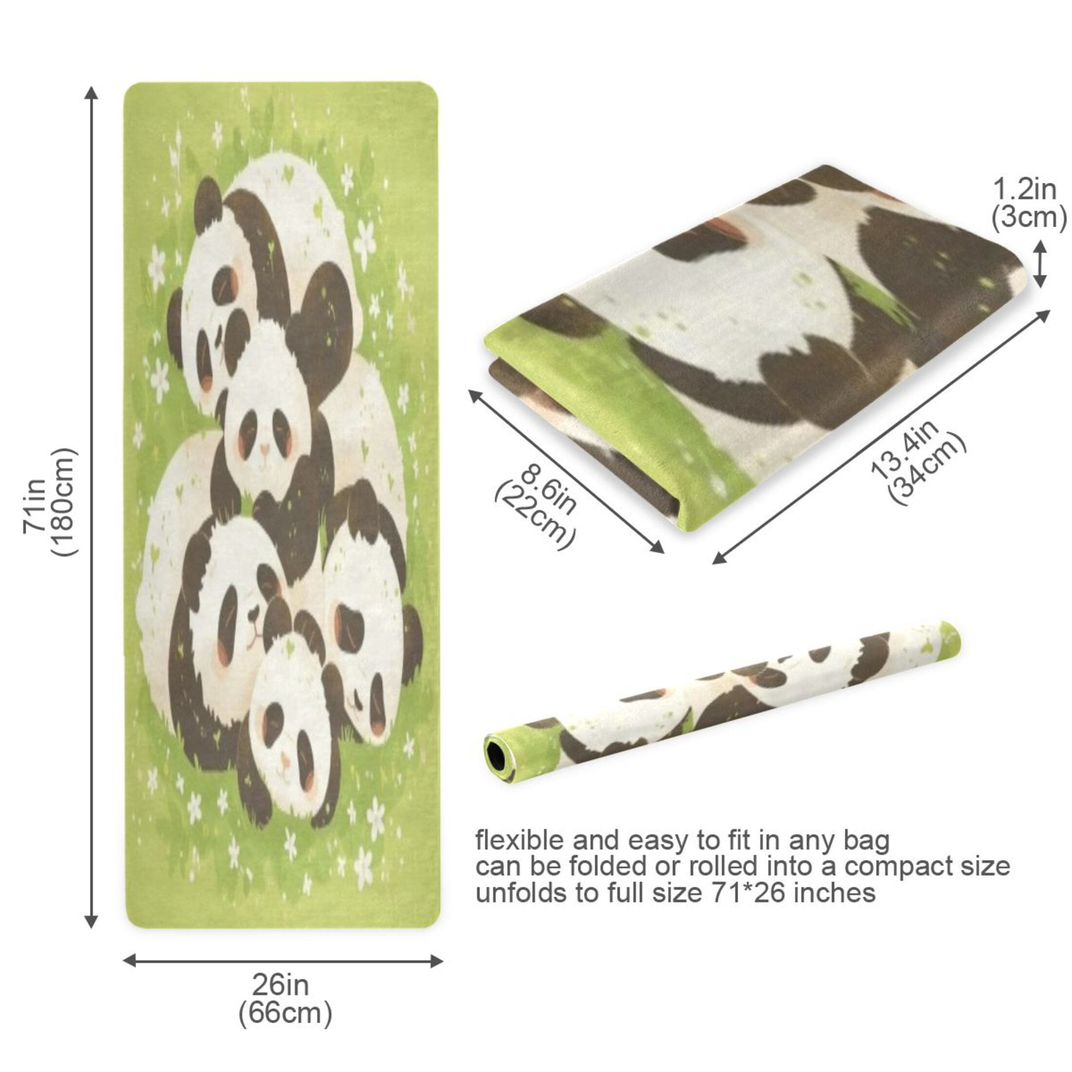 BZSMCE Yoga Mat Women Fitness Mat Panda Stack Pattern