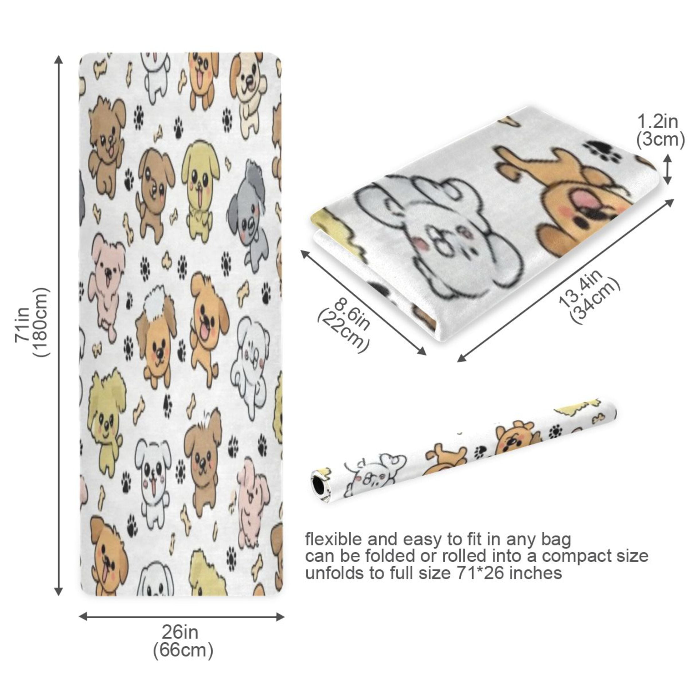 BZSMCE Yoga Mat Women Fitness Mat Puppy Pattern Pattern
