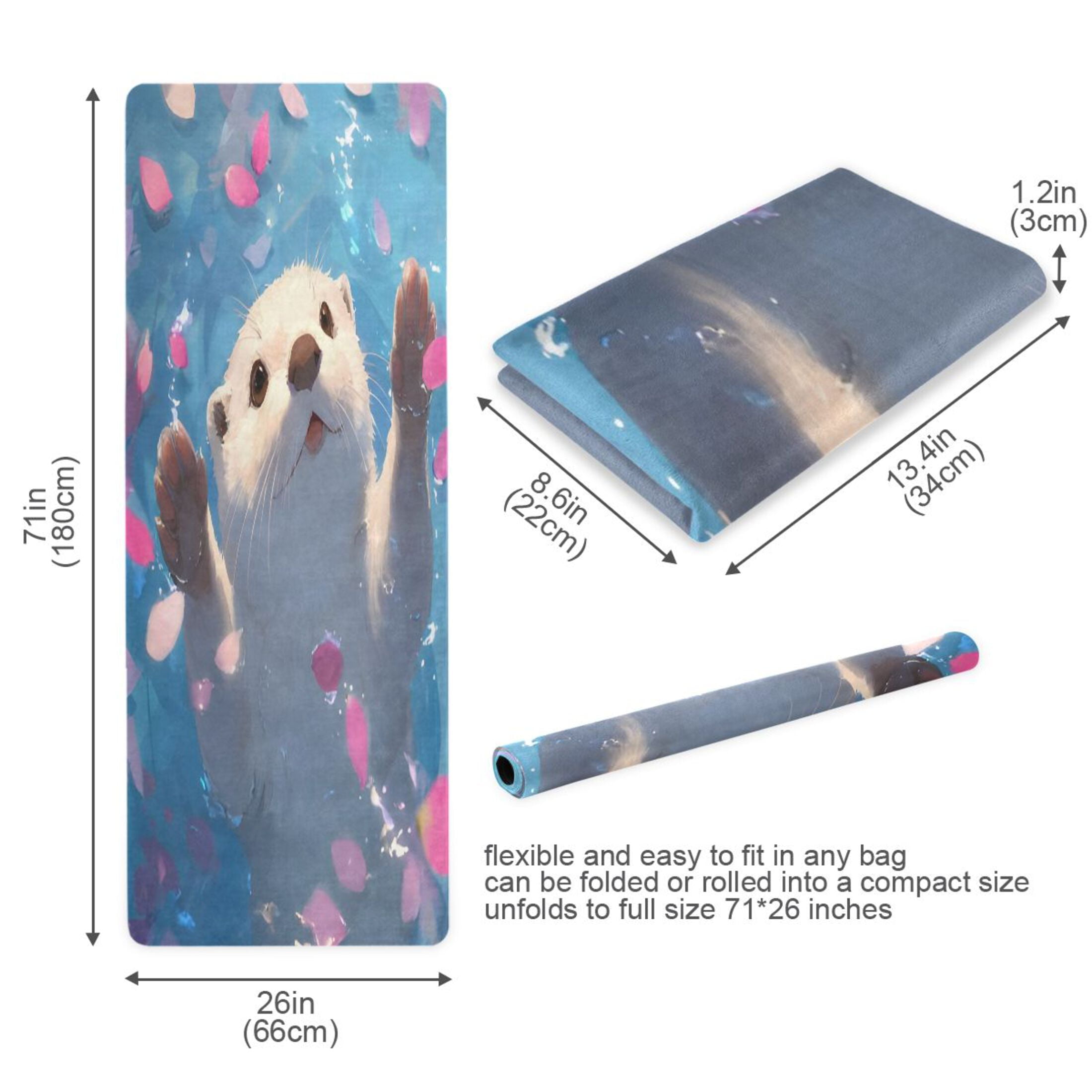 BZSMCE Yoga Mat Women Fitness Mat Serene Petal Otter Pattern