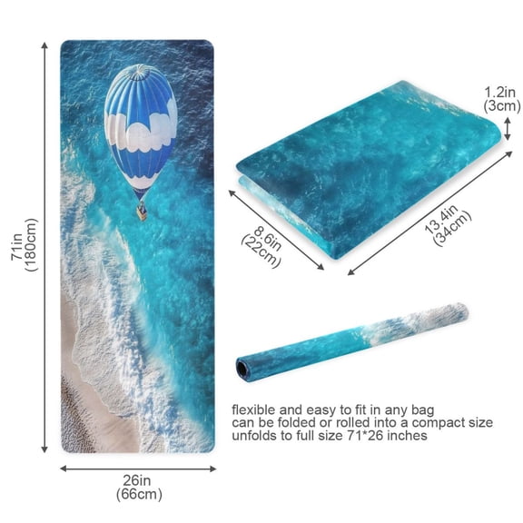 BZSMCE Yoga Mat Women Fitness Mat Skyward Serenity Pattern