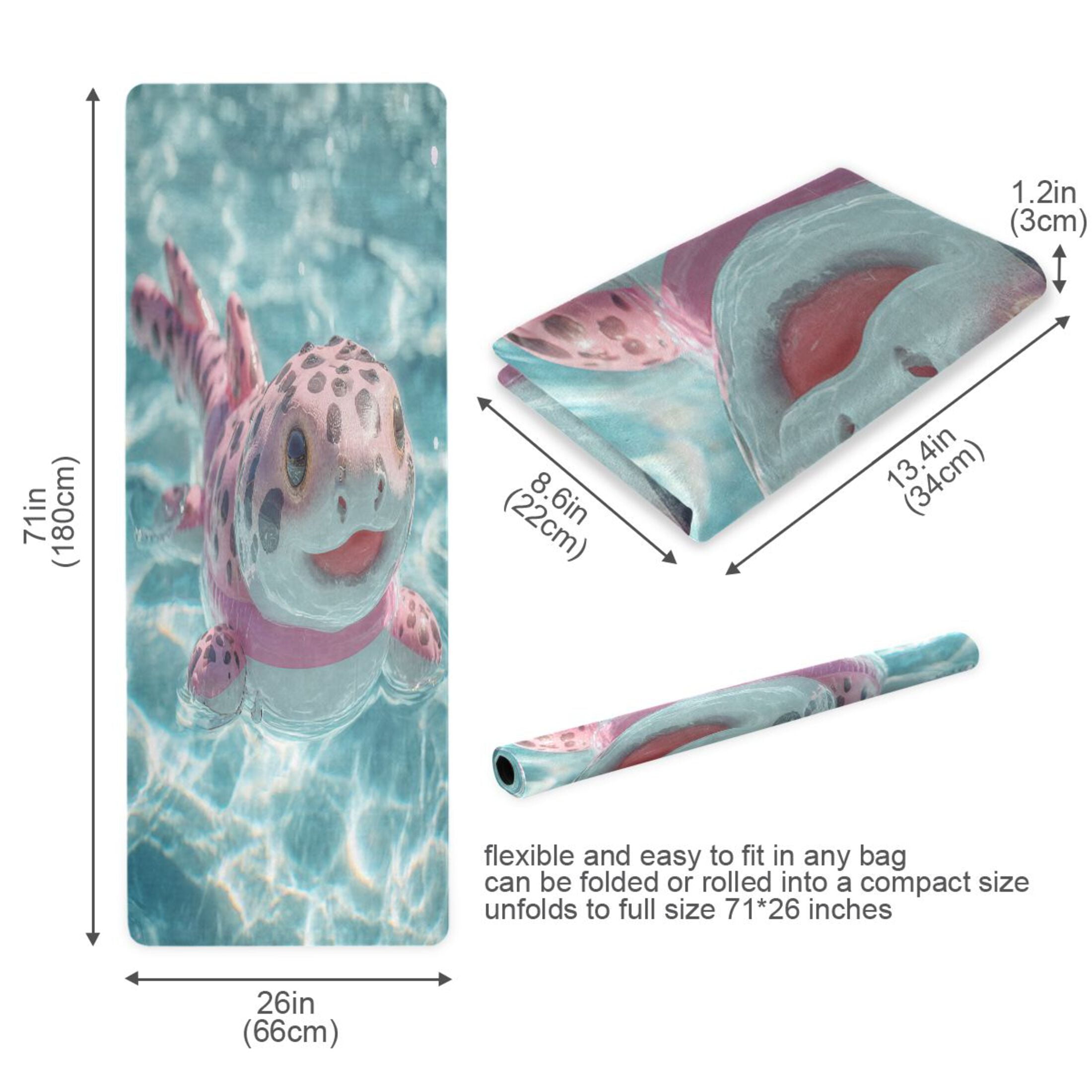 BZSMCE Yoga Mat Women Fitness Mat Spotted Axolotl Swim Pattern