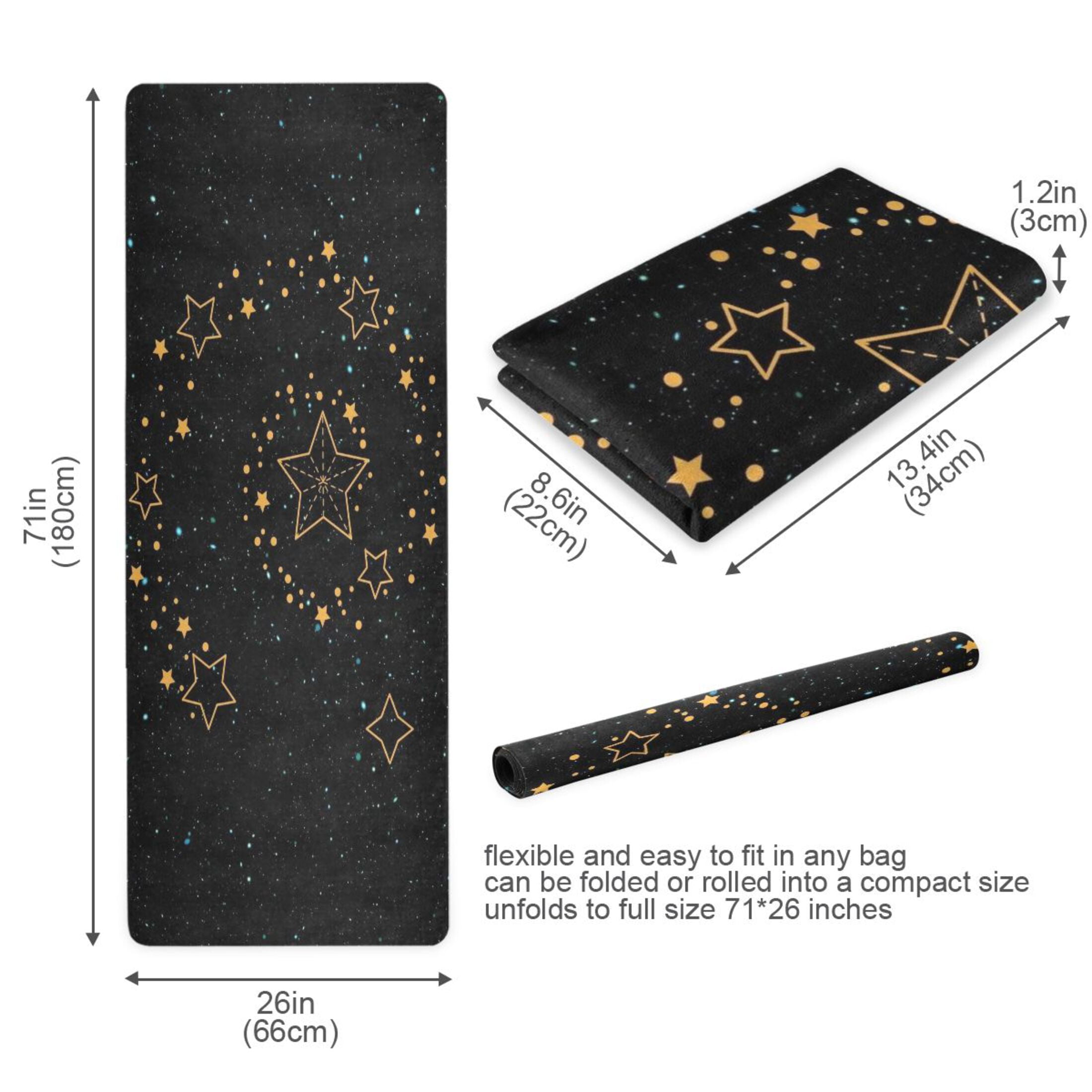 BZSMCE Yoga Mat Women Fitness Mat Starry Constellation Dance Pattern