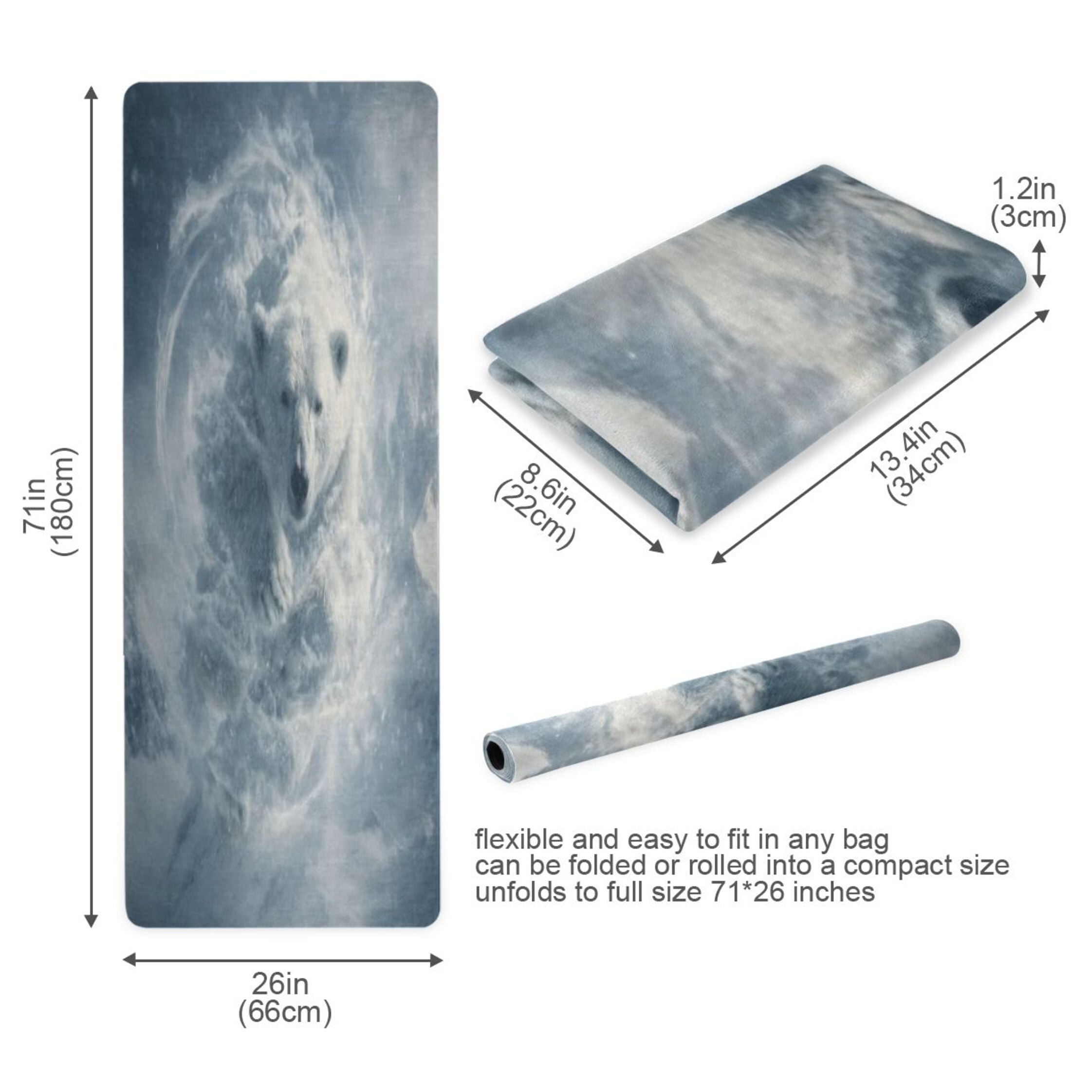 BZSMCE Yoga Mat Women Fitness Mat Swirl Polar Bear Pattern