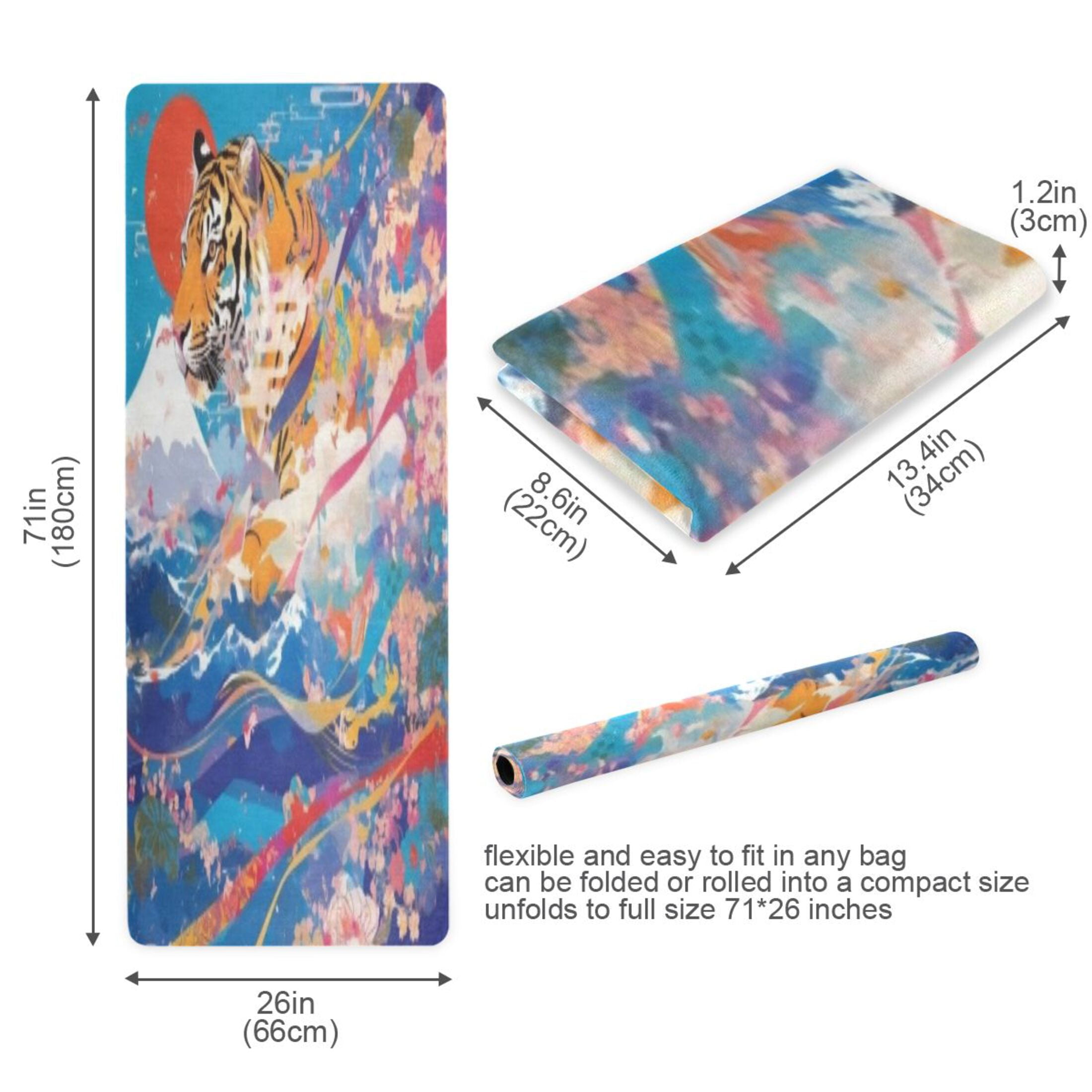 BZSMCE Yoga Mat Women Fitness Mat Vibrant Tige Pattern