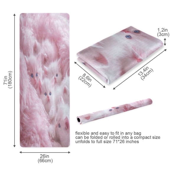 BZSMCE Yoga Mat Women Fitness Mat Whispering Clouds Pattern