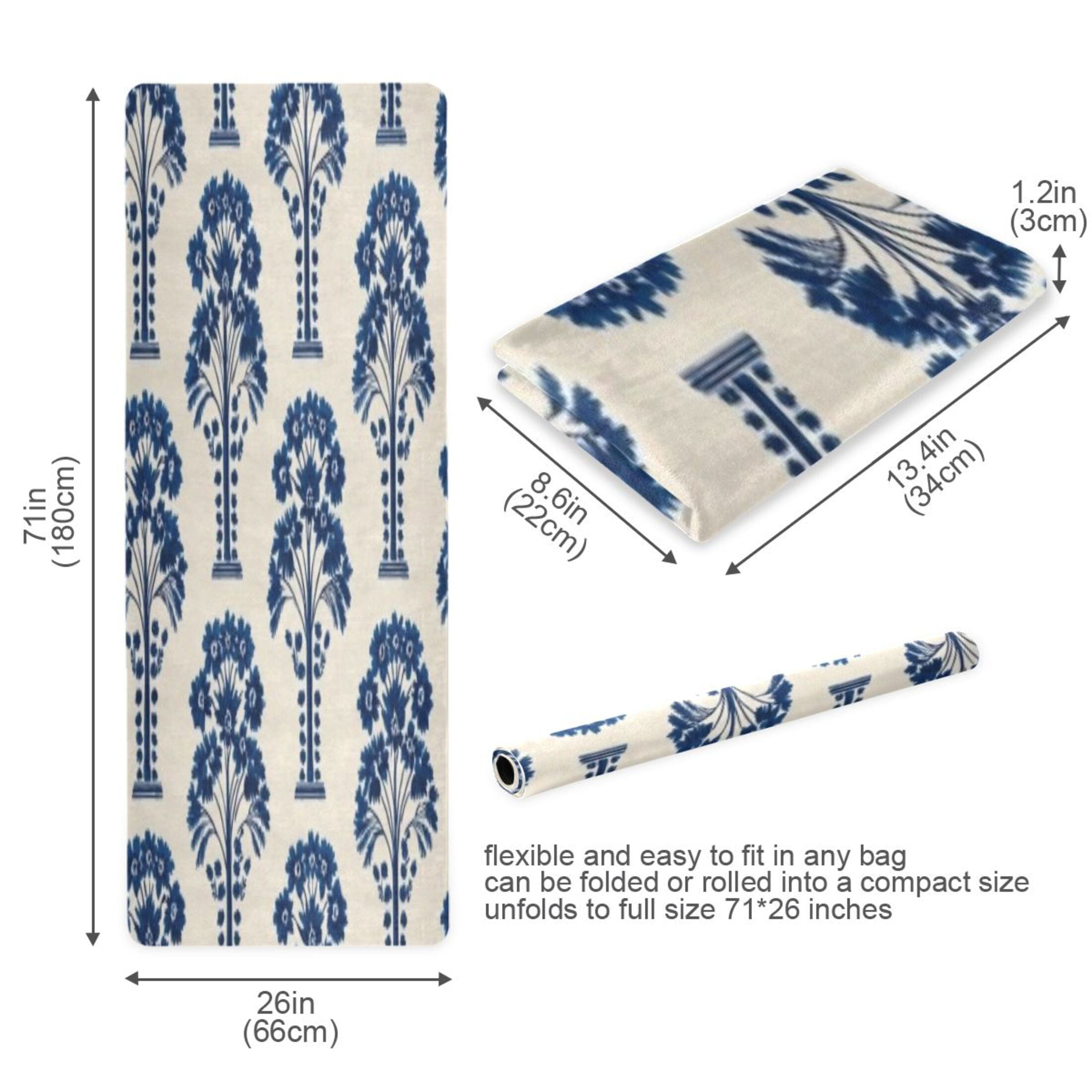 BZSMCE Yoga Mat Women Fitness Mat White Tree Pattern