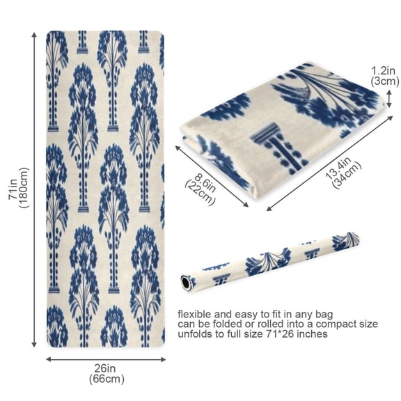 BZSMCE Yoga Mat Women Fitness Mat White Tree Pattern