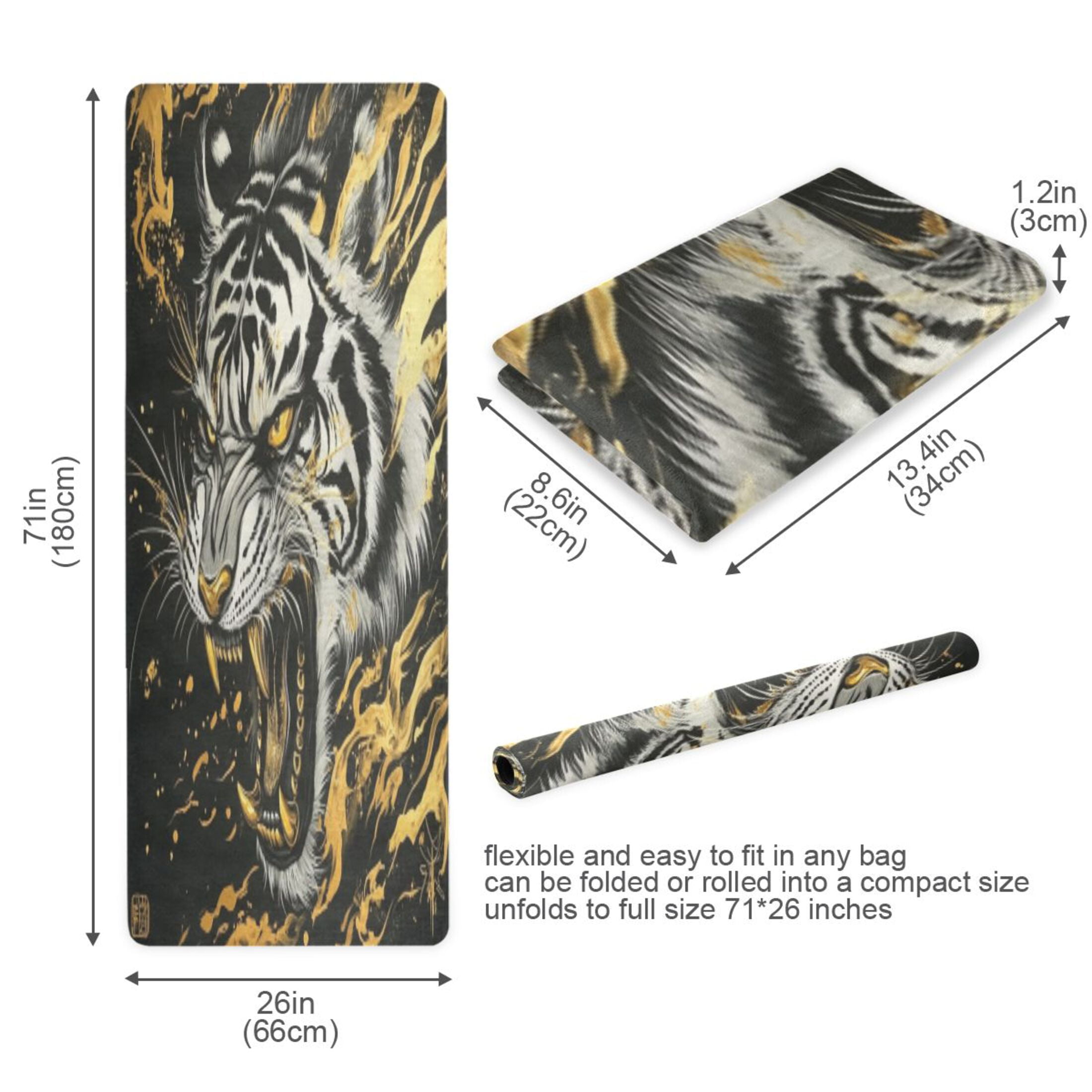 BZSMCE Yoga Mat Women Fitness Mat Wild Roar Pattern